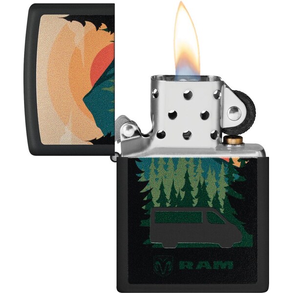 2024 Zippo Ram, Mountain, Black Matte